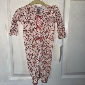 NWT 3/6 M Floral Nicole Miller One Piece with Footies
